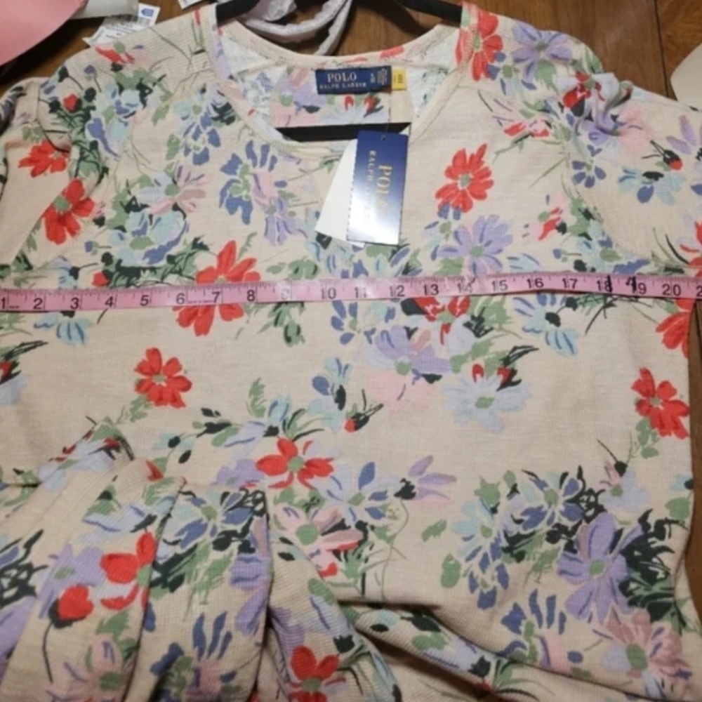NWT POLO RALPH LAUREN Waffle Knitted Floral Maxi Dress Size US XL - Picture 2 of 5